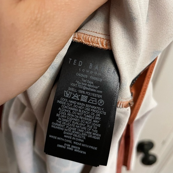 Ted Baker Miraeya snakeskin-print high-neck woven midi dress New with Tags! - Picture 6 of 8